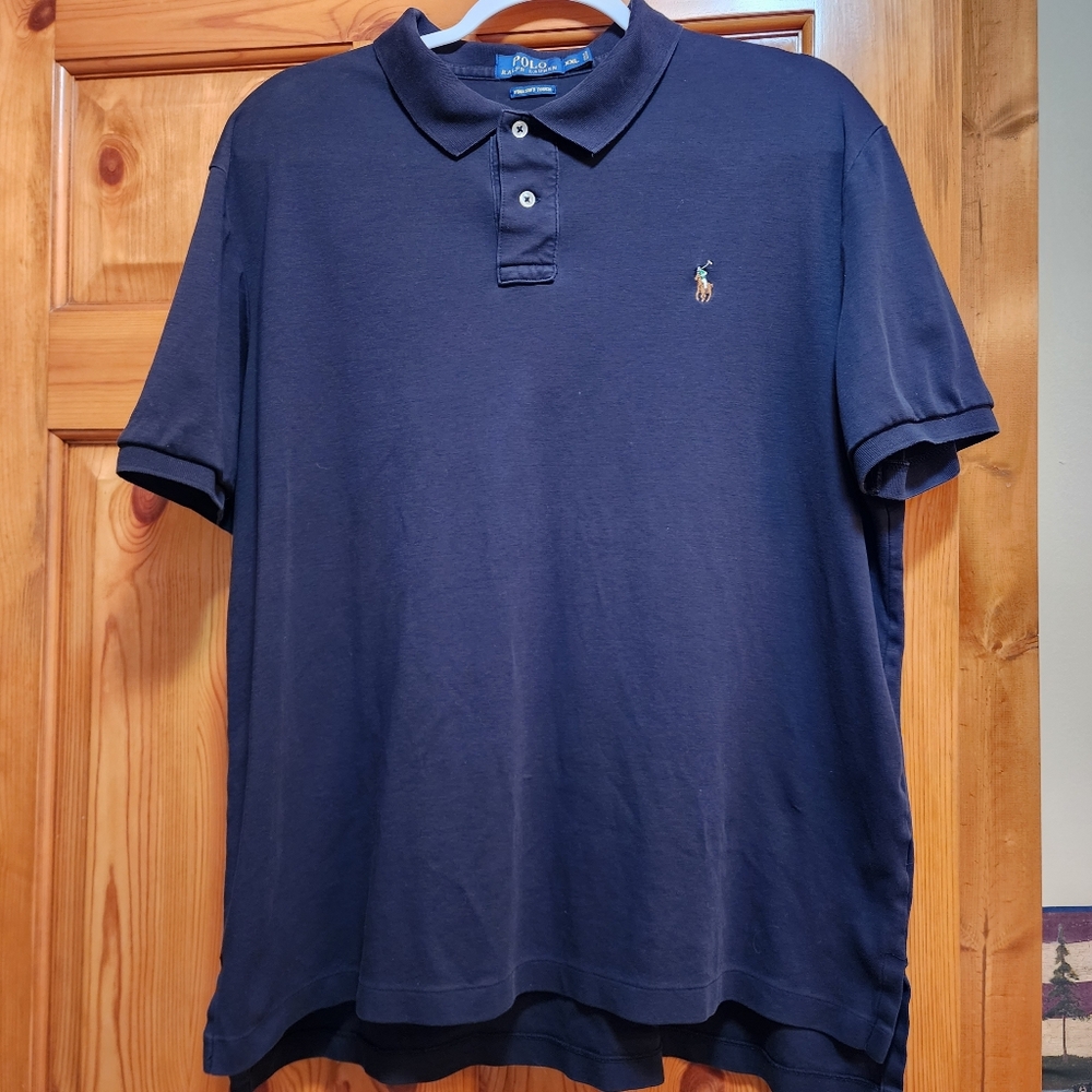 Polo by Ralph Lauren Men's Classic Blue Polo Shirt, Size XXL